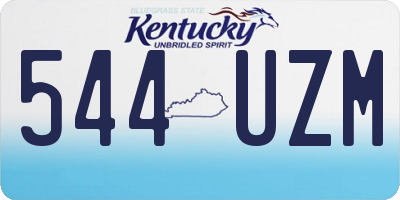 KY license plate 544UZM