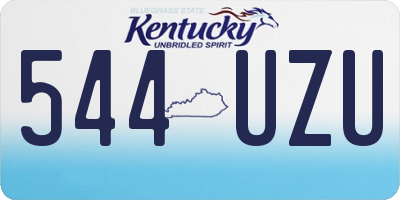 KY license plate 544UZU