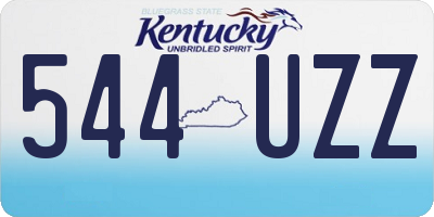 KY license plate 544UZZ