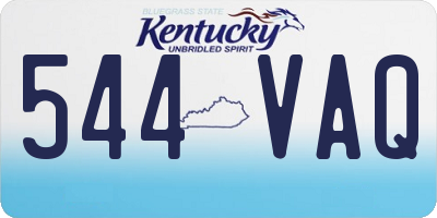KY license plate 544VAQ