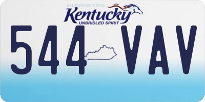 KY license plate 544VAV
