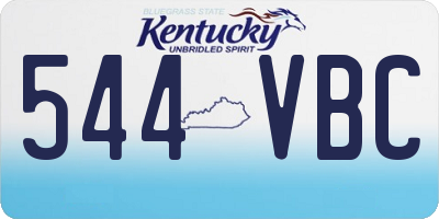 KY license plate 544VBC