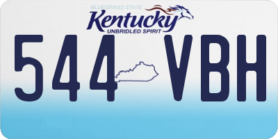KY license plate 544VBH