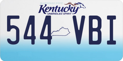 KY license plate 544VBI