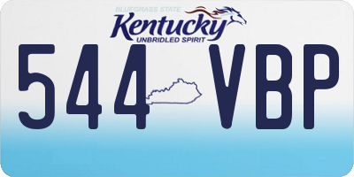 KY license plate 544VBP