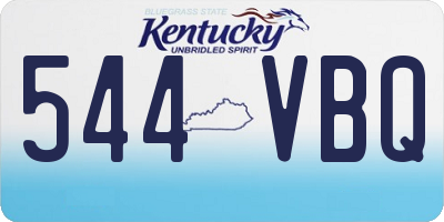KY license plate 544VBQ