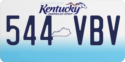 KY license plate 544VBV