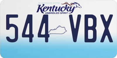 KY license plate 544VBX