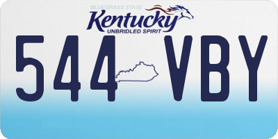 KY license plate 544VBY