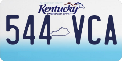 KY license plate 544VCA