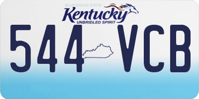 KY license plate 544VCB