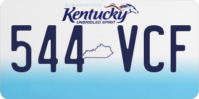 KY license plate 544VCF
