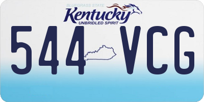 KY license plate 544VCG