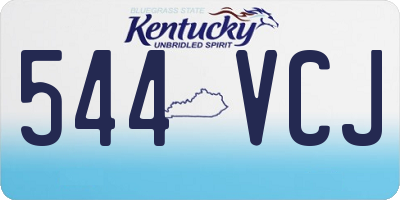 KY license plate 544VCJ
