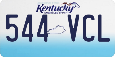 KY license plate 544VCL