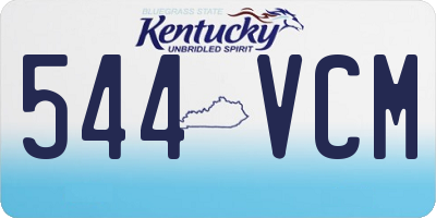 KY license plate 544VCM