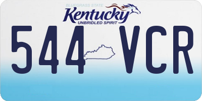 KY license plate 544VCR
