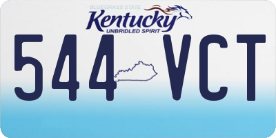 KY license plate 544VCT