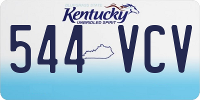 KY license plate 544VCV