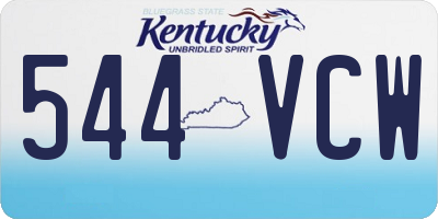 KY license plate 544VCW