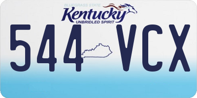 KY license plate 544VCX