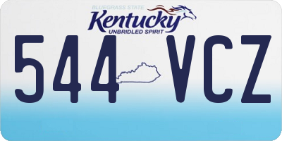 KY license plate 544VCZ