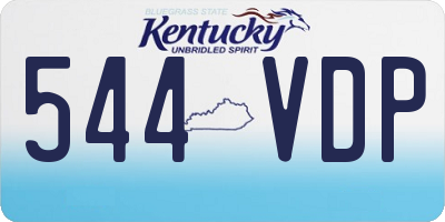 KY license plate 544VDP