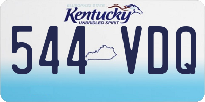 KY license plate 544VDQ