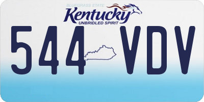 KY license plate 544VDV