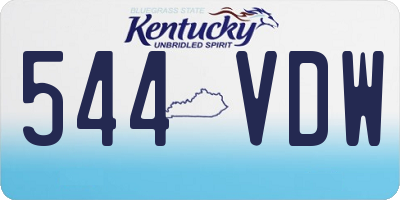 KY license plate 544VDW