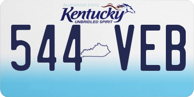 KY license plate 544VEB