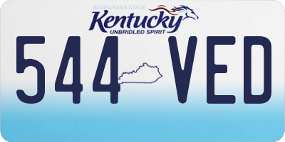 KY license plate 544VED