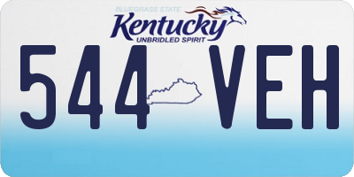 KY license plate 544VEH