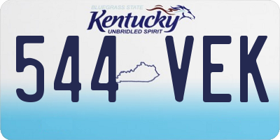 KY license plate 544VEK