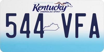KY license plate 544VFA