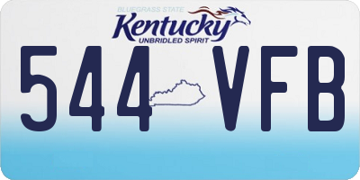 KY license plate 544VFB