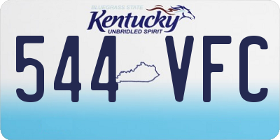 KY license plate 544VFC