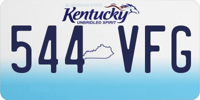 KY license plate 544VFG