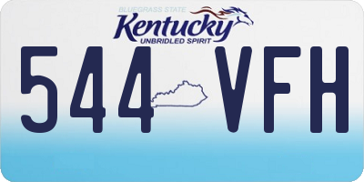 KY license plate 544VFH