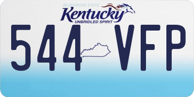 KY license plate 544VFP