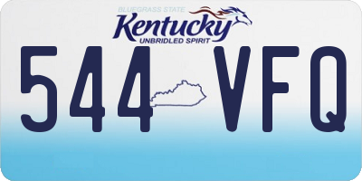 KY license plate 544VFQ