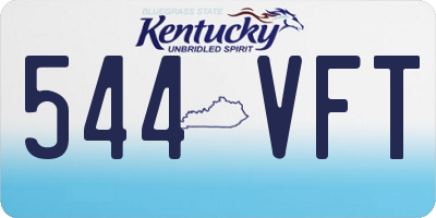 KY license plate 544VFT