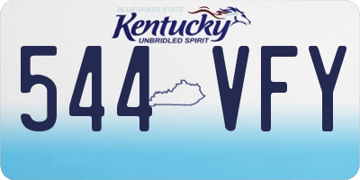 KY license plate 544VFY