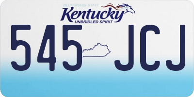 KY license plate 545JCJ