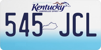 KY license plate 545JCL