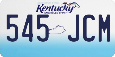 KY license plate 545JCM