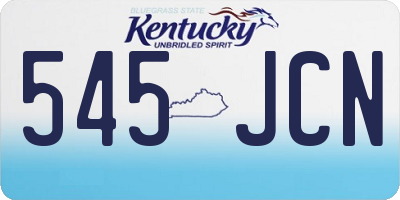 KY license plate 545JCN