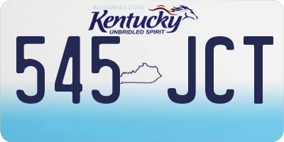 KY license plate 545JCT