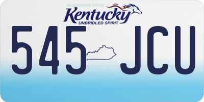 KY license plate 545JCU