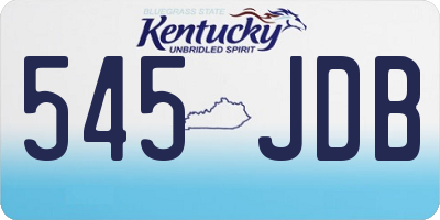 KY license plate 545JDB